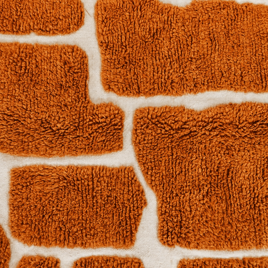 Akal Orange & Ivory Abstract Moroccan Rug