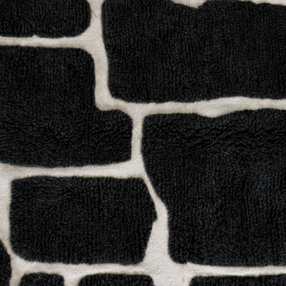 Fakher Black & Ivory Abstract Moroccan Rug