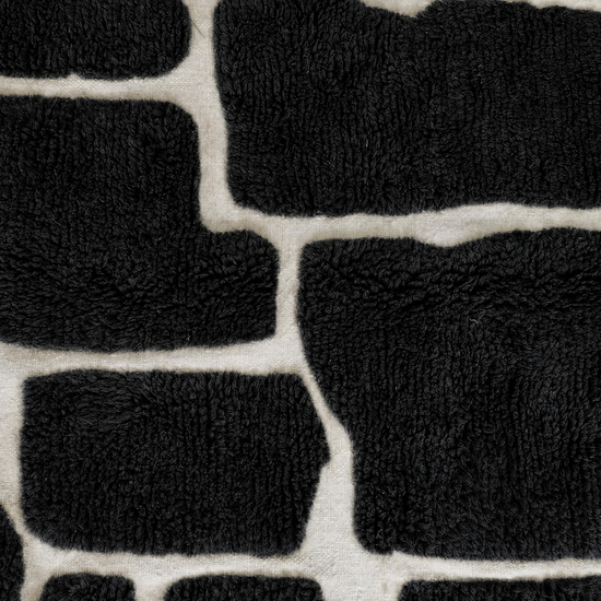 Fakher Black & Ivory Abstract Moroccan Rug
