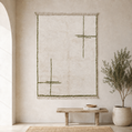 Tafoukt Minimalist Moroccan Berber Rug – Ivory & Green