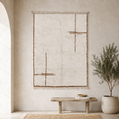 Anza Minimalist Moroccan Berber Rug – Ivory & Brown