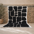Fakher Black & Ivory Abstract Moroccan Rug