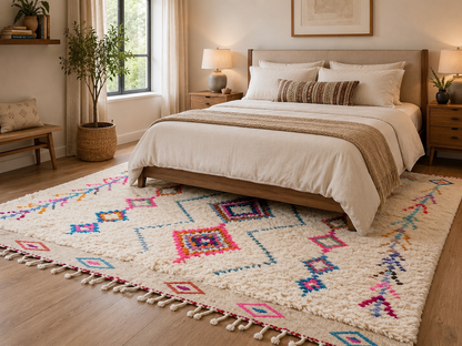 Mimoza Colorful Handwoven Azilal Rug