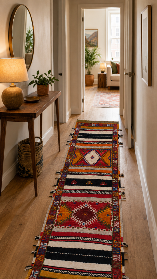 Saffron Ochre Moroccan Wool Rug — Ready to Ship