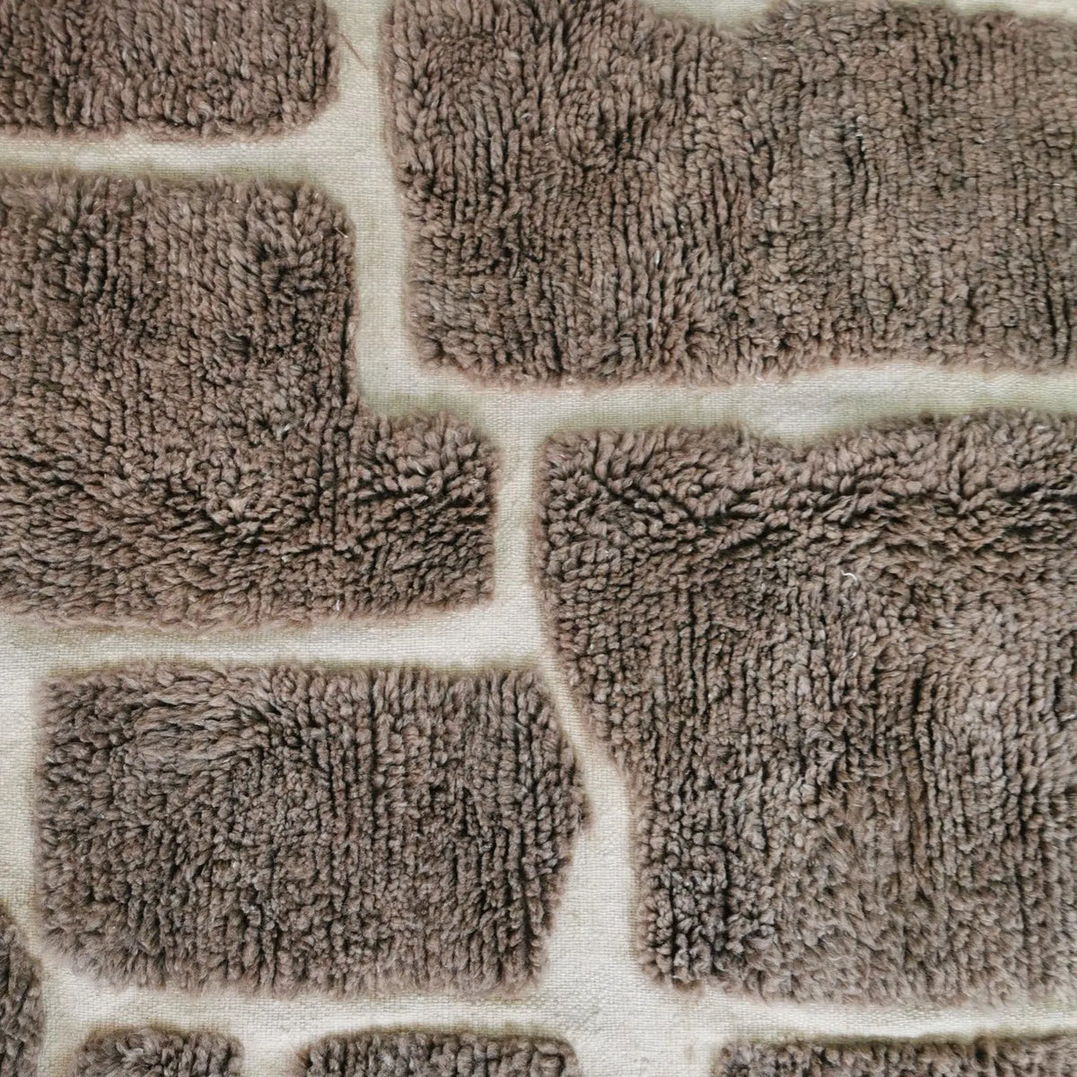 Anzar Brown & Ivory Abstract Moroccan Rug